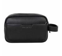 AX ARMANI EXCHANGE Herren Kulturbeutel - Alex Beauty, Waschtasche, Lederimitat, 15x22x7cm (HxBxT) Schwarz One Size