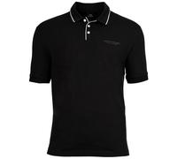 AX ARMANI EXCHANGE Herren Poloshirt - Logo, Cotton Stretch, Kontraststreifen Schwarz L
