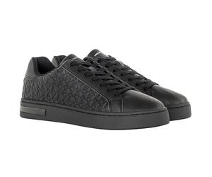 A|X ARMANI EXCHANGE Herren Sneaker - London, Saffiano-Logo-Prägung, Kunstleder Schwarz / EUR 41 41 Schwarz