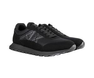 A|X ARMANI EXCHANGE Herren Sneaker - Microsuede, Mesh, Retro, Logo Schwarz / EU 44 44 Schwarz