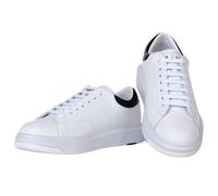 Ledersneaker mit Label-Details 43 men Weiss