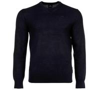 A|X ARMANI EXCHANGE Herren Strickpullover - Schurwolle, Rundhals, Logo, einfarbig Blau / 2XL XXL Blau