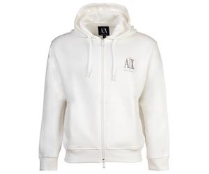 A|X ARMANI EXCHANGE Herren Sweatjacke mit Kapuze - Hoodie Full-Zip, Baumwoll-Mix Weiß / 2XL XXL Weiß