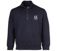 Armani Exchange Herren Icon Project, Embroidered Logo, Front Zip Sweatshirt, Dunkles Marineblau, S