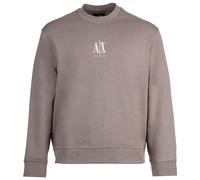 Armani Exchange Herren Sweatshirt AX – Pullover, Rundhals, Logo, Baumwoll-Mix – Beige 2XL