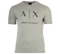 A|X ARMANI EXCHANGE Herren T-Shirt - Rundhals, Kurzarm, Logoprint, Baumwolle Grün / L L Grün