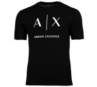 ARMANI EXCHANGE T-Shirt Herren Slim Fit Kurzarm Rundhals Baumwolle schwarz, S