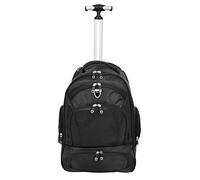 A1 FASHION GOODS Rollrucksack auf Rädern, Kabinengröße, Mehrzweck-Reiserucksack, Wanaka, Schwarz , L, Travel