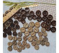 A2 Nähknöpfe 10 Stück, 12/13/15 mm Kokosnuss Schalen 2-Löcher, 4-Loch- Nähen Knöpfe, Filigran, Kokosnuss Knopf, Kariert, Naht-Optik, Designer Kokosknöpfe, Umweltfreundlich