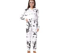 A2Z 4 Kids Baumwolle Onesie Für Kinder Strampelanzug Pyjama - Cotton Onesie 250 Tie Dye Black 5-6