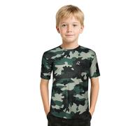 A2Z 4 Kids Jungen Camouflage Active T Shirts Kurzarm T-Shirts Kinder Sport Armee - T Shirt 556 Camo Green 7-8