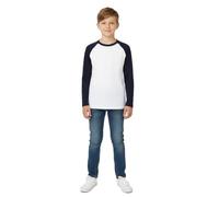 A2Z 4 Kids Jungs Plain Lang Ärmel Lightweight Sportbekleidung - T Shirt PL425 Navy 13