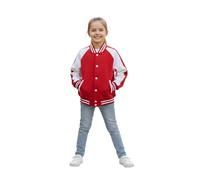 A2Z 4 Kids Kinder Mädchen Jungen Baseball Jacke Varsity Stil Mode Einfach Schule JACKEN TOP Alter 2 3 4 5 6 7 8 9 10 11 12 13 Jahren