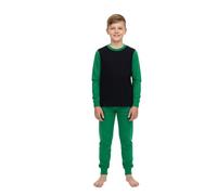 A2Z 4 Kids Kinder Mädchen Jungen Pyjama Designer Kontrast Farbe Plain - PJS Plain 175 Green 5-6