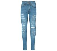 A2Z 4 Kids Mädchen Denim Ripped Jeans Komfort Skinny Strecken Jeans Lightweight - Girls Jeans JN28 Light Blue 5-6