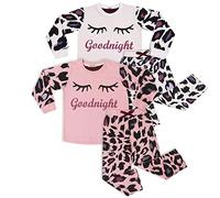 A2Z 4 Kids Mädchen Goodnight Pyjamas Kinder Packung 2 PJs Leopard Set Lounge Anzug - PJS 154 2 Pack 7-8