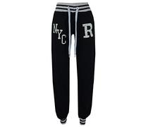 A2Z 4 Kids® Mädchen Jungen Kinder Baseball Jogginghose - Baseball Trousers NYC Black 11-12
