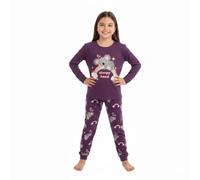 A2Z 4 Kids Mädchen Pyjama Kinder PJs 2 Stück Satz Koala Lounge Anzug - PJS 214 Koala Purple_5-6