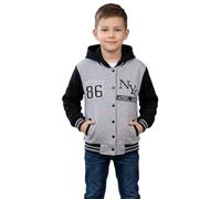 A2Z 4 Kids Unisex Jungen Mädchen Baseball NY ATHLETIC Mit kapuze JACKE Varsity Kapuzenpullover Neu Alter 5-13 Jahre