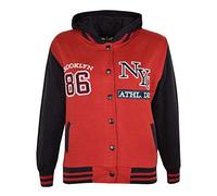 A2Z 4 Kids Unisex Kinder Mädchen Jungen Baseball Bequem NY ATHLETIC - NY Jacket Black & Red 13