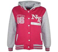 A2Z 4 Kids Unisex Kinder Mädchen Jungen Baseball Bequem NY ATHLETIC - NY Jacket Pink 5-6