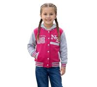 A2Z 4 Kids Unisex Kinder Mädchen Jungen Baseball Bequem NY ATHLETIC - NY Jacket Pink 7-8
