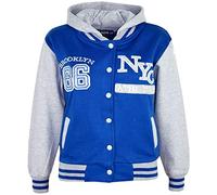 A2Z 4 Kids Unisex Kinder Mädchen Jungen Baseball Bequem NY ATHLETIC - NY Jacket Royal 11-12