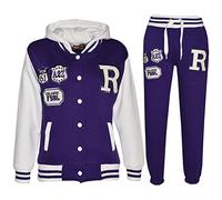 A2Z 4 Kids® Unisex Kinder Mädchen Jungen Mit kapuze Baseball Trainingsanzug - B.B Tracksuit Purple 13