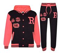 A2Z 4 Kids Unisex Mädchen Jungen Baseball Trainingsanzug R Mode Fuchs - T.S Baseball Fox Black & Neon Pink 13
