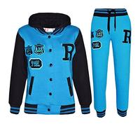 A2Z 4 Kids Unisex Mädchen Jungen Baseball Trainingsanzug R Mode Fuchs - T.S Baseball FOX Turquoise 9-10