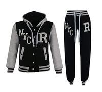 A2Z 4 Kids Unisex Mädchen Jungen Baseball Trainingsanzug R Mode Fuchs - T.S Baseball NYC Black 11-12