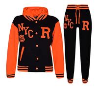 A2Z 4 Kids Unisex Mädchen Jungen Baseball Trainingsanzug R Mode Fuchs - T.S Baseball NYC Black & N. Orange 5-6.