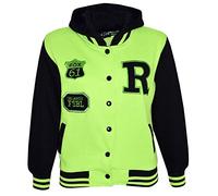 A2Z4Kids B.B Kapuzen R Fashion Fox Jacke Varsity Baseball - B.B Jacket New Fox Neon Green 7-8