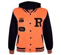 A2Z4Kids B.B Kapuzen R Fashion Fox Jacke Varsity Baseball - B.B Jacket New Fox Neon Orange 11-12