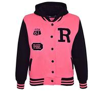 A2Z4Kids B.B Kapuzen R Fashion Fox Jacke Varsity Baseball - B.B Jacket New Fox Neon Pink 5-6