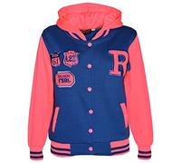 A2Z4Kids B.B Kapuzen R Fashion Fox Jacke Varsity Baseball Stil Mantel Lang Ärmel Neu Lässig Mode Für Unisex Kinder Mädchen Jungs Neu Alter 2-13 Jahre