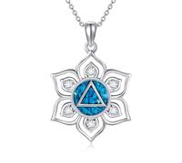 Aa Nüchternheits Halskette 925er Sterlingsilber Lotus Alcoholics Anonymous Halskette Na Genesungs Schmuck Für Frauen Und Männer