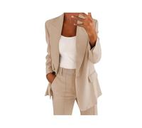 AACH Hosenanzüge für Damen Elegant Blazer Anzug Set Einfarbig Streetwear Zweiteilig Hosenanzug Business Modern Anzughose Revers Slim Fit Sportlich Büro Outfit