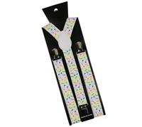 AAIXXIZAO Hosenträger Suspender Elastische Hosenträger 2,5 cm DREI Clips Herren Damen Elastische Dehnhose Hosenträger Modische Bekleidungszubehör(7)