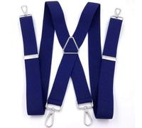AAIXXIZAO Hosenträger Suspender Herren Breite 3,5 cm Dreieck Haken Kleiderbügel Hosenträger Gürtel Extra Lang Für Plus Size Bekleidungszubehör (Marineblau)