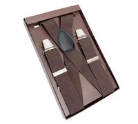 AAIXXIZAO Hosenträger Suspender Herren Elastische Taille Hosenträger Groß X Vier Clip 3,5 Cmhosen Hängendes Seil (Kaffee)