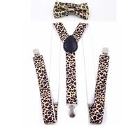 AAIXXIZAO Hosenträger Suspender Trendige Erwachsene Herren Hosenträger Hosen Fliege Riemen Für Herrenanzüge (Anzug Mit Leopardenmuster)