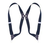 AAIXXIZAO Hosenträger Suspender Unisex Elastische Gurte Unterarm-Doppelschulter-Hosenträger Gürtel Für Erwachsene Elastizität Bequeme Herren Damen Hosenträger (Seitenclip 3,5 cm Schwarz)