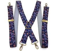 AAIXXIZAO Hosenträger Suspender Verdicktes Erweitertes Dreieck X-Förmige Hosenträger Für Männer Clips Hakenschnallen Hakenclips Für Erwachsene Modisches Bekleidungszubehör (Farbe)