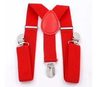 AAIXXIZAO Hosenträger Suspender Verstellbare Hosenträger Tanktop-Träger DREI Clips Hosen Gürtelzubehör (Rot)