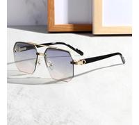 AAIXXIZAO Sonnenbrille Herren Gradient Sonnenbrille Für Männer Mode Metall Big Frame Sonnenbrille Design Luxus Uv400 Brillen Einheitsgröße B