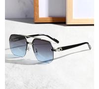 AAIXXIZAO Sonnenbrille Herren Gradient Sonnenbrille Für Männer Mode Metall Big Frame Sonnenbrille Design Luxus Uv400 Brillen Einheitsgröße C