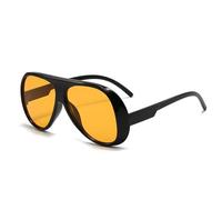 AAIXXIZAO Sonnenbrille Herren Mode Oversized Männer Sonnenbrille Retro Frauen Sonnenbrille Schwarzorange