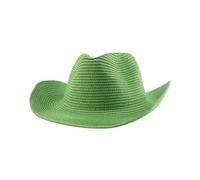 AAIXXIZAO Sonnenhut Strohhut Hut Damen Strandhüte Für Frauen Cowboy Hut Panama Breite Krempe Solid Jazz Cap Mann Hut Stroh Sonnenhut 56-58Cm Grün