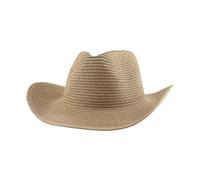 AAIXXIZAO Sonnenhut Strohhut Hut Damen Strandhüte Für Frauen Cowboyhut Panama Breite Krempe Solide Jazz Kappe Mann Hut Stroh Sonnenhut 56-58Cm Khaki